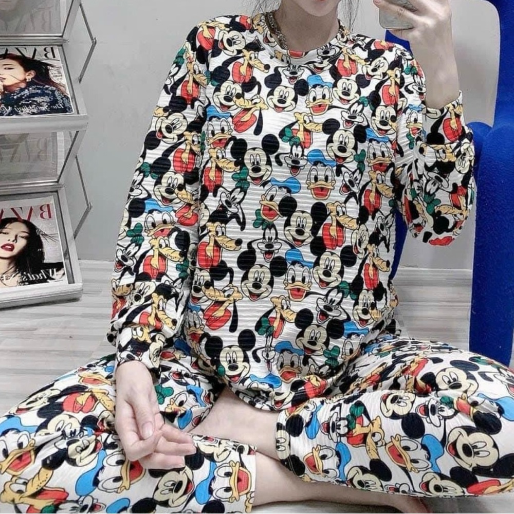 Mickey Mouse + Donald Ducks Disney cartoons pajamas set
